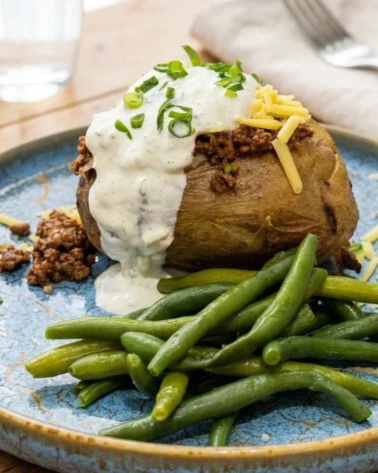 Beef Mince Loaded Jacket Potatoes